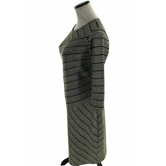 Cato Dress Women's Size 12 Metallic Thread & Black Sequins Zipper Lined Sheath - Picture 2 of 7